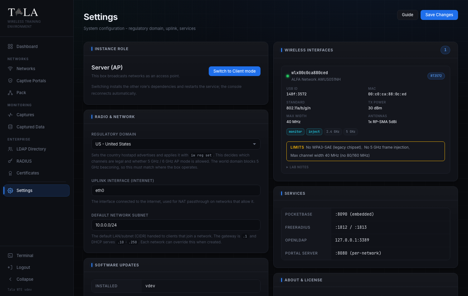 Pack Agent Key panel on a Client box